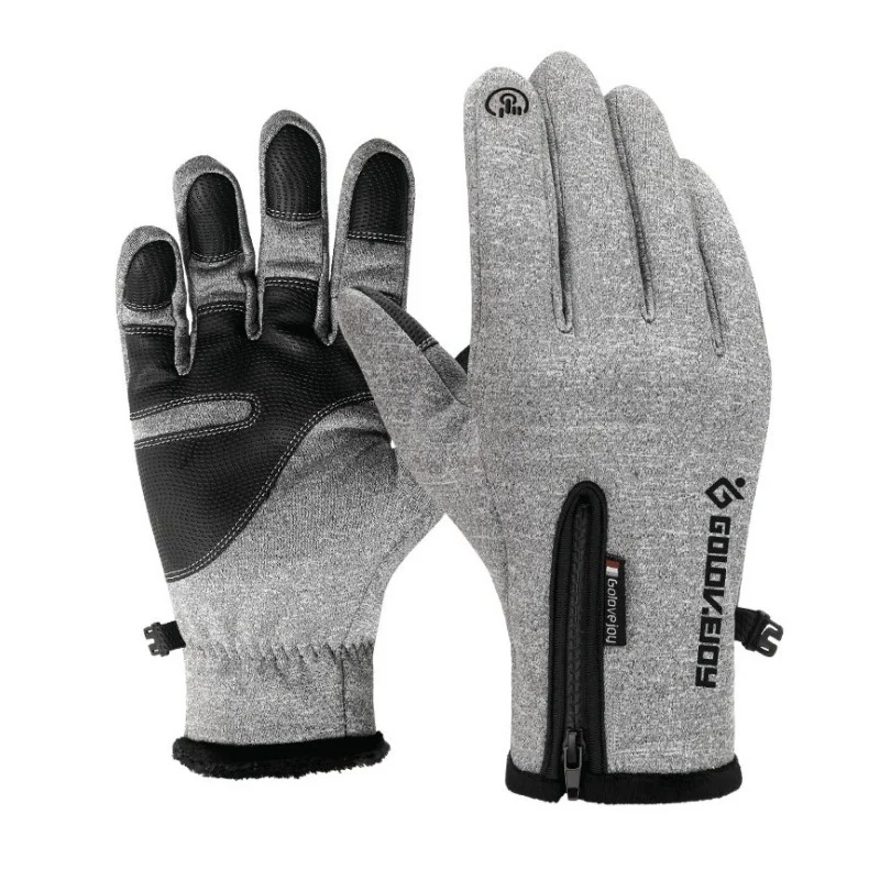 

Touch Screen Winter Gloves Waterproof Gloves Winter Zipper Riding Windproof Warm Sports Fleece Skiing