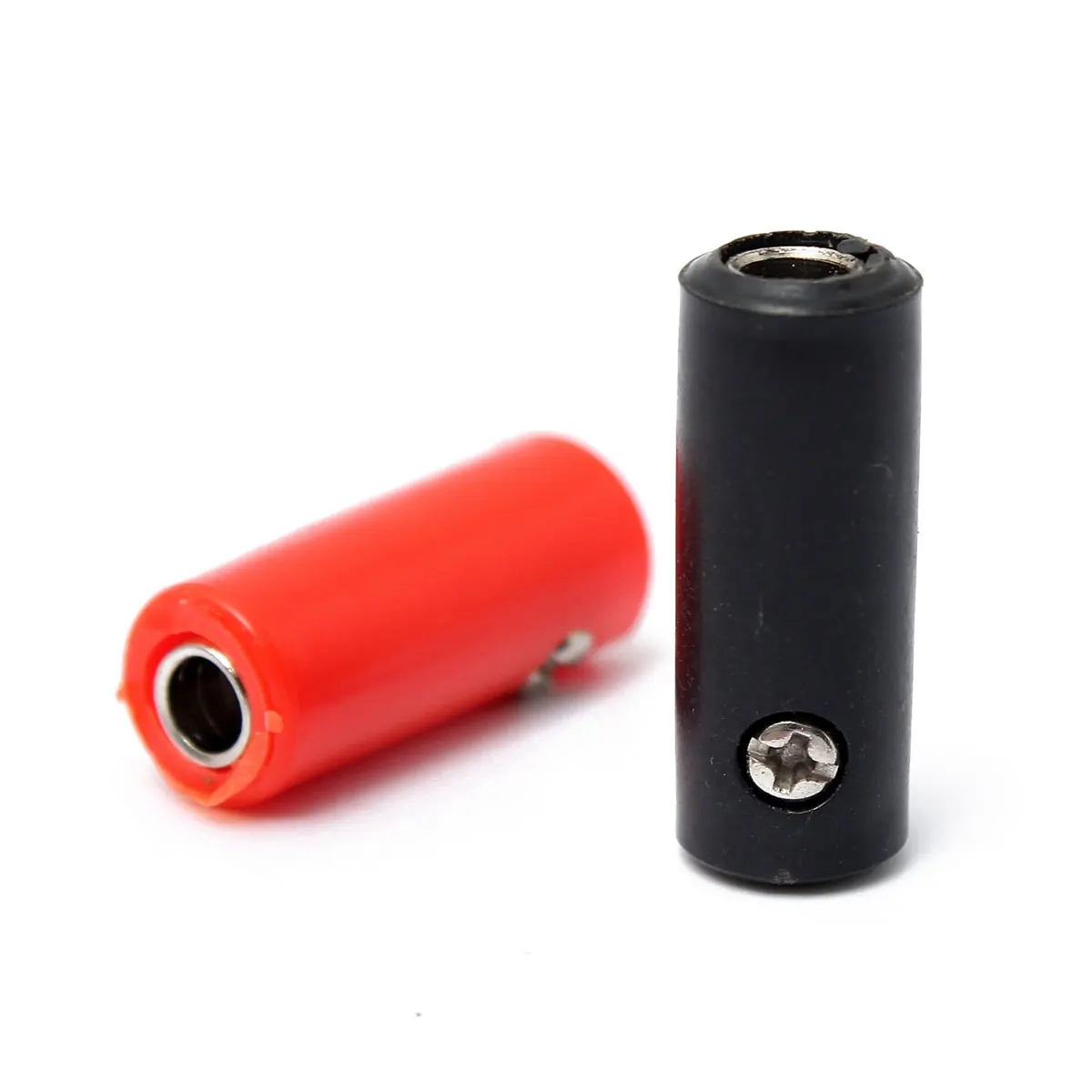 

2pcs 4mm Banana Female Jack Copper Silicone Insulated In Line Socket Plug Screw for Speaker Amplifier Binding Post