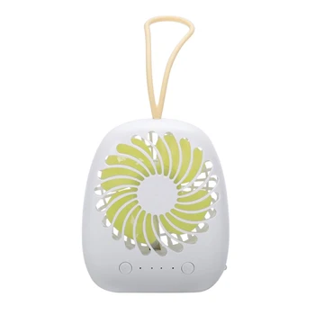 

Vertical With Lanyard Led Light Mini Portable Small Fan Charging Usb Handheld Fan-White
