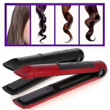 

Hair Straightener Flat Iron Mini Rechargeable Cordless Hair Straightener Iron Hair Care Treatment Device Styling Tool New