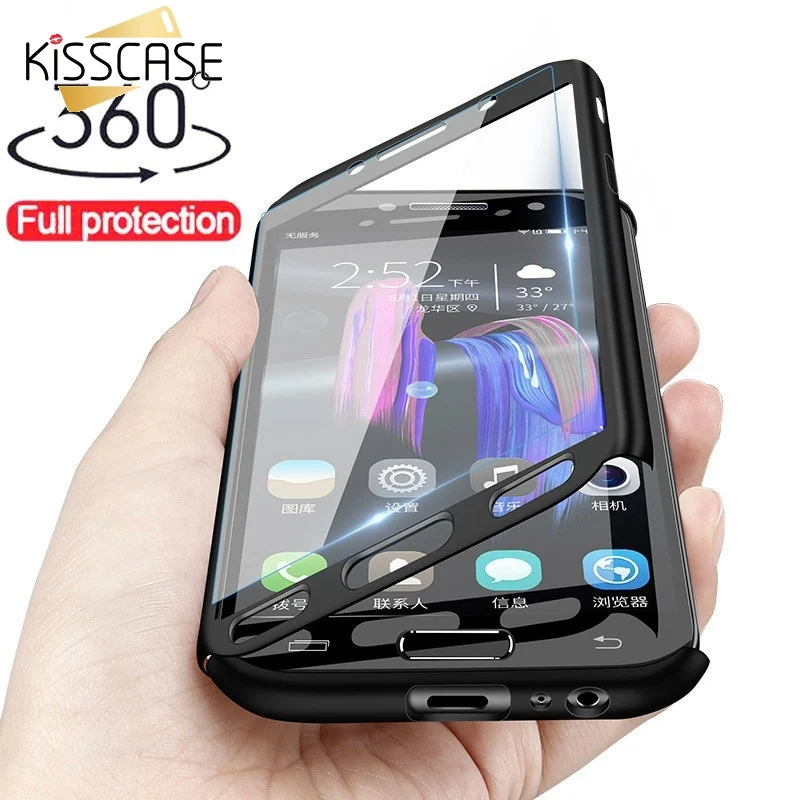 KISSCASE 360 полный защитный чехол для Samsung S10 S9 S8 Plus S7 S6 Edge Note 9 8 7 A J Series чехлы из