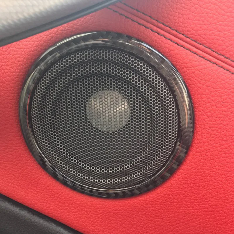 

Styling Car Audio Carbon Fiber Speaker Door Loudspeaker Trim Sticker Cover For Bmw F30 F34 3GT 3 Series Decorative Circle Ring