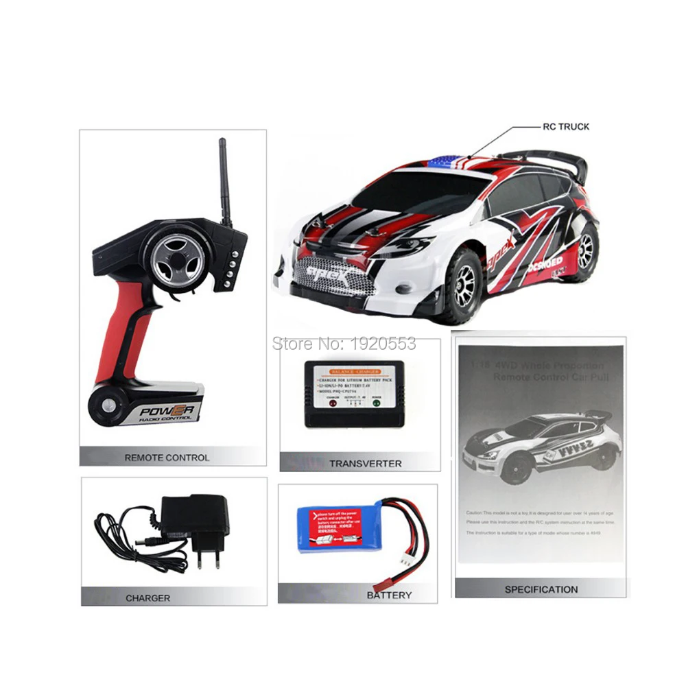 Оригинальный Радиоуправляемый автомобиль WLtoys A949 4WD 2 4 ГГц с дистанционным