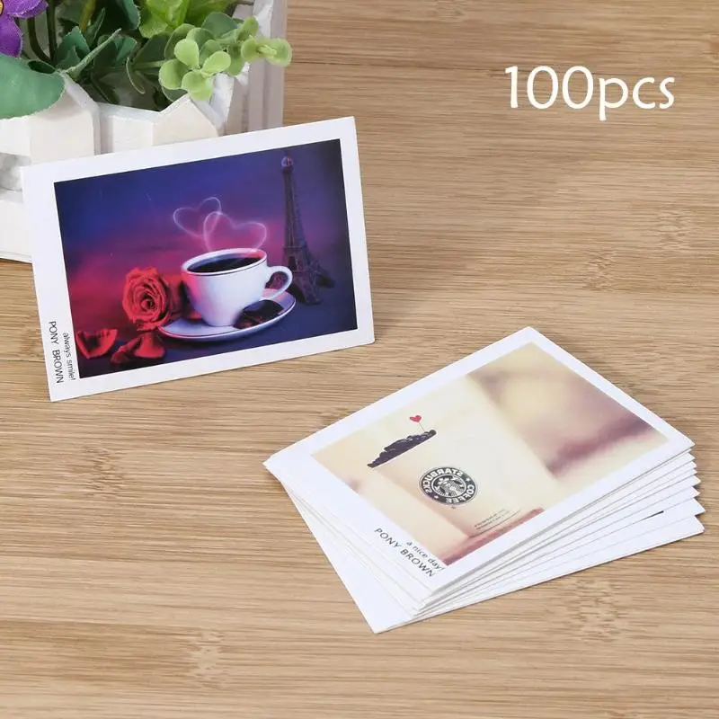 100 шт. милые мини-открытки поздравительные открытки друзья подарки