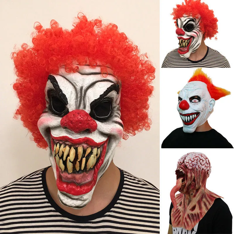 Трюк или лечения Хэллоуин большой язык Клоун Хеллоуин костюм маска вечерние ужасная маска