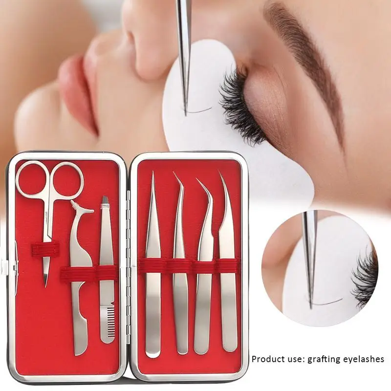 

Nursing tools Lash Tweezers Eyelash Extension Curved Tweezers for Pick up and Isolation in Lashing Application with Storage Case