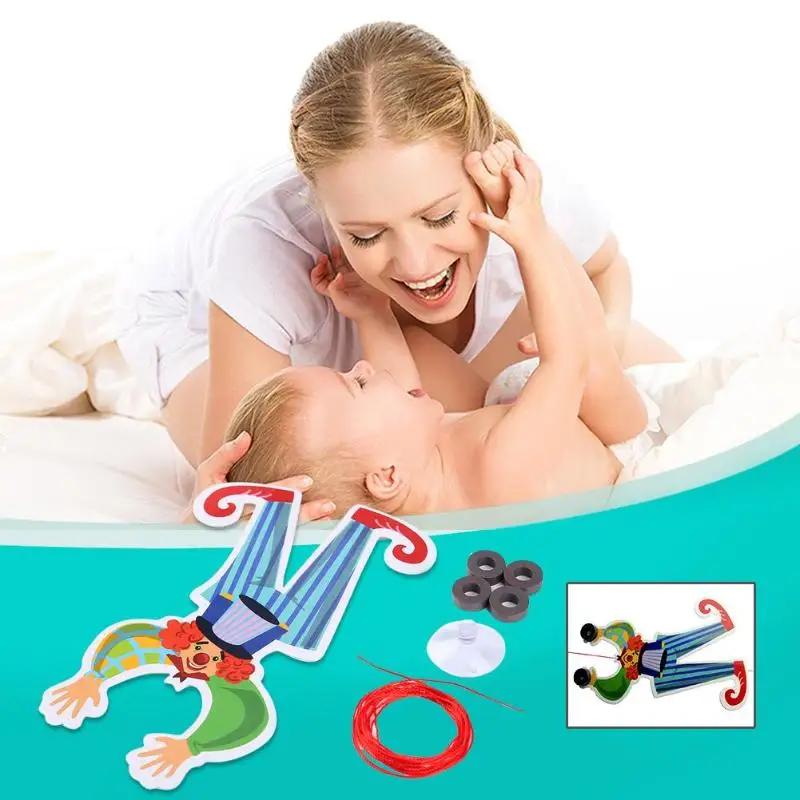 Ideal  Novelty DIY Toys Clown Walking Wire DIY Gravity Principle Educational Toys For Children Creativity 
