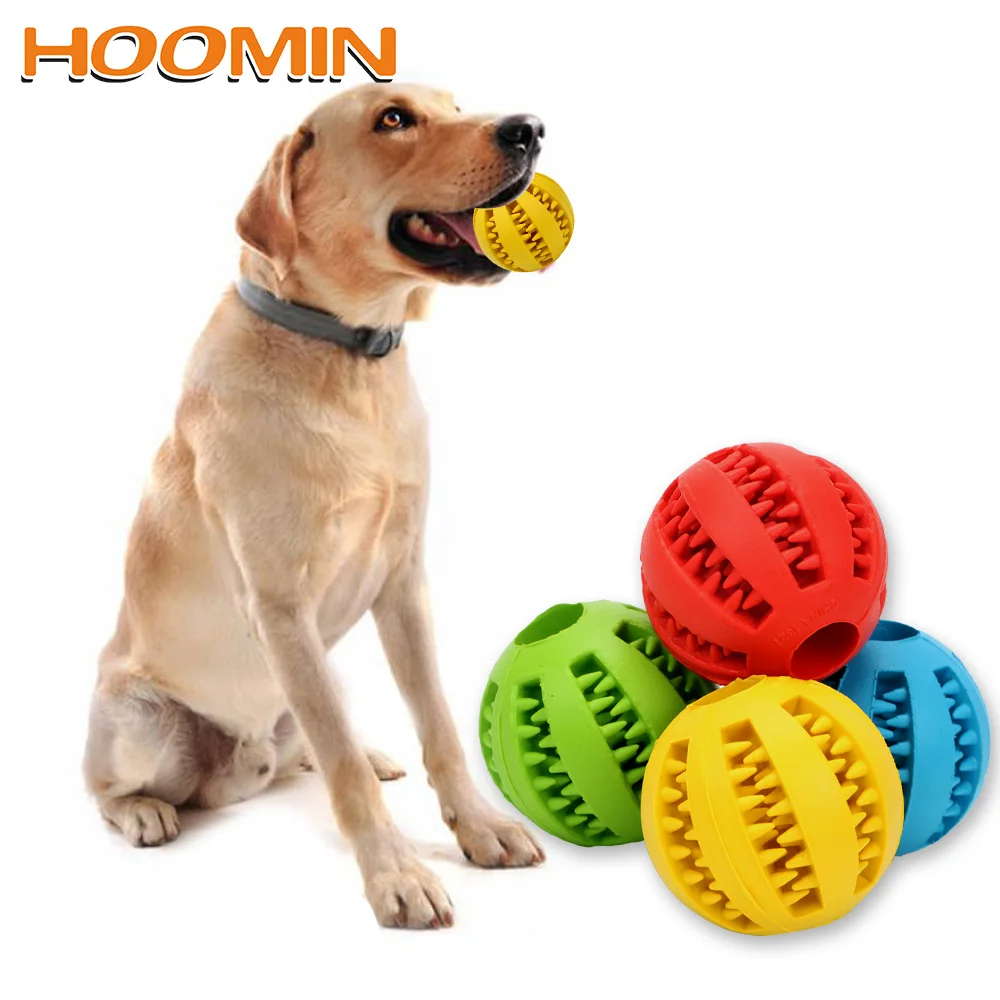 

HOOMIN Tooth Cleaning Balls Dog Chew Toy Pet Dog Cat Puppy Elasticity Teeth Ball Dog Toy Interactive Rubber Ball 5cm Diameter