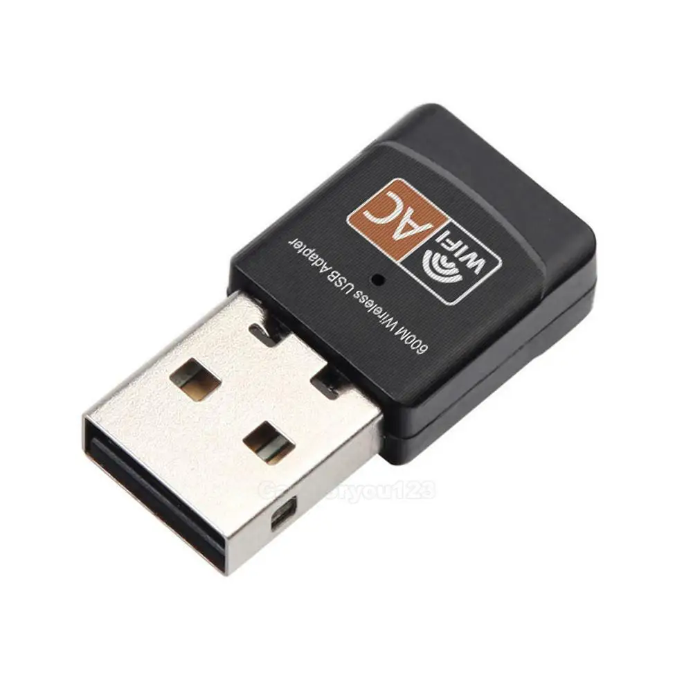 

600Mbps Dual Band 2.4G / 5G Hz Wireless Lan USB PC WiFi Adapter 802.11AC