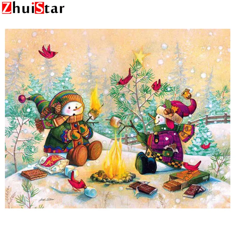 

5D,Diamond Embroidery,Christmas,Snowman,Cross Stitch,Crystal,Square,Unfinished,Decorative,New Arrival,Diamond Painting XY1