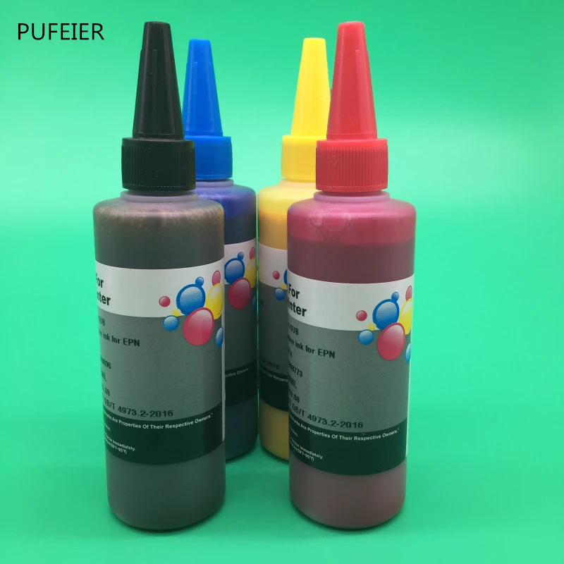 4 шт х 100 мл T252XL1 T252XL4 T2521 T2524 пигментные чернила для Epson WF 3620 3640 7610 7620 7710 7720 7210