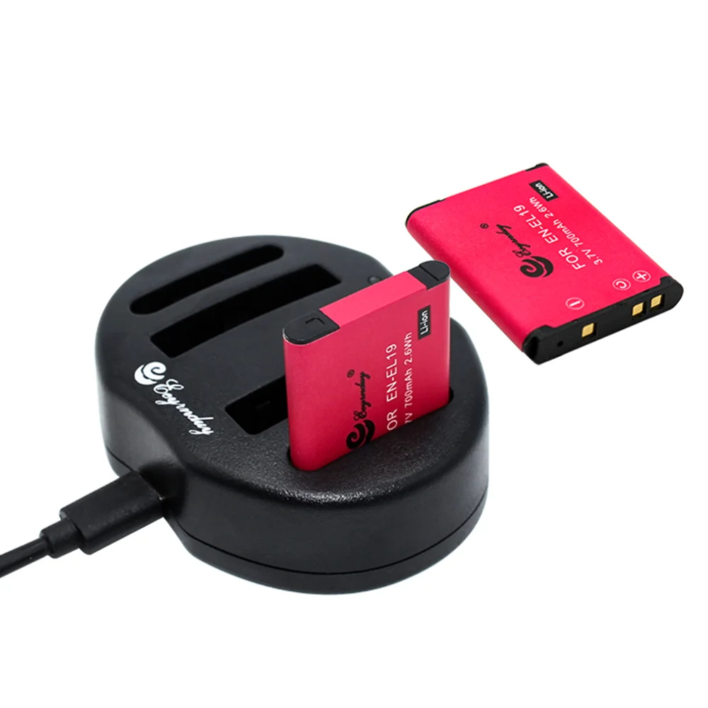 Двойное зарядное устройство usb для Nikon Coolpix S32 S33 S3100 S3200 S3300|Цифровые аккумуляторы| |