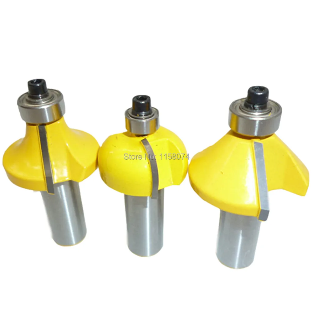 

3 Bit Edge Forming Router Bit 1/2" Shank Woodworking Milling Cutter 45 Degree Wood Chamfer Tenon Cutter Edging Router Bits
