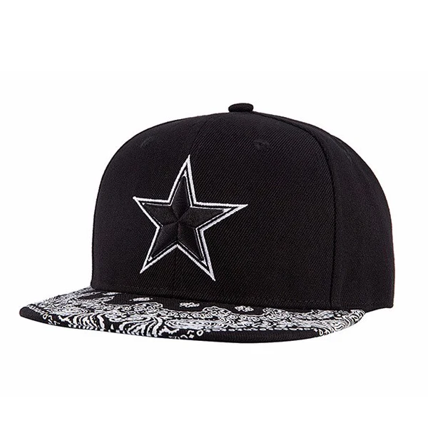 

Wuke High Quality Hip Hop Snapback Cap Canvas Embroidery Printing Five-Pointed Star Hip Hop Cap Baseball Cap