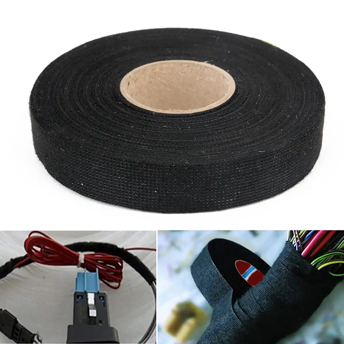 66M*10mm Black High Temperature Resistant Harness Tape Wiring