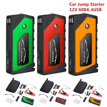 Автомобильное пусковое устройство, портативное, 4 порта, USB, Автомобильное пусковое устройство, внешний аккумулятор, зарядное устройство, пусковое устройство для телефона, бензиновые дизели