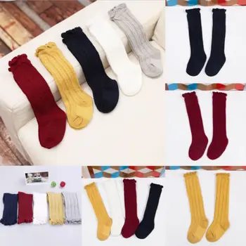 

2018 Princess Baby Girl Knee Stocking Cotton Breathable Baby Stocking Autumn Winter Warm Stocking For Girl