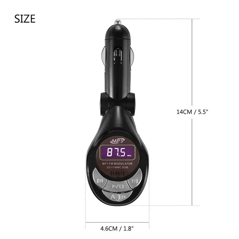 Автомобильный MP3 плеер беспроводной fm-передатчик модулятор USB SD MMC дистанционный
