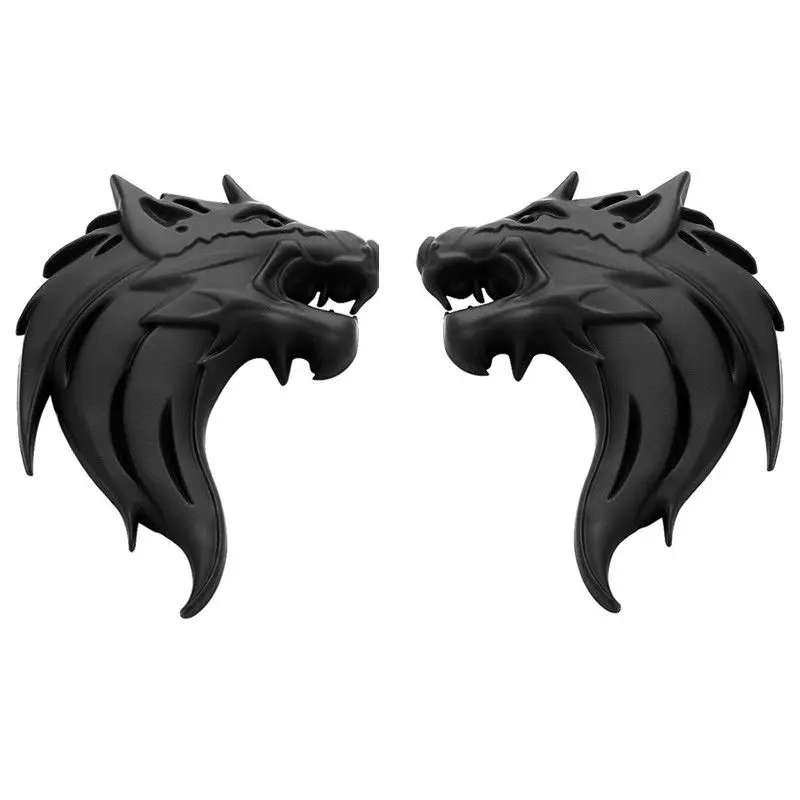 

Left Metal Wolf Head Car Fashion Emblem Badge Sticker Decal Decoration Bronze UK