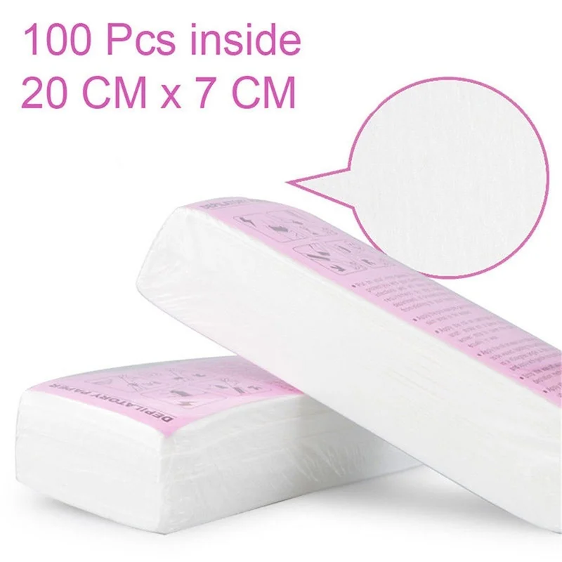 80 Pcs /100pcs Removal Nonwoven Body Cloth Hair Remove Wax Paper Rolls High Quality Hair Removal Epilator Wax Strip Paper Roll