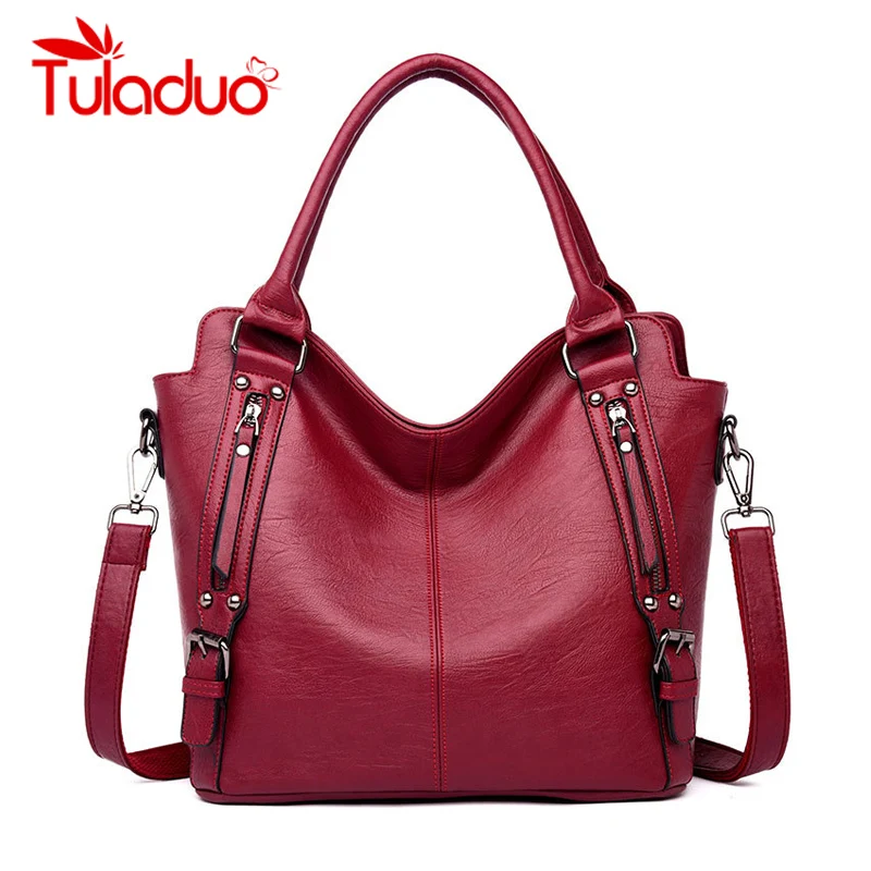 

High Quality Women Leather Casual Tote Bags Female Large Capacity Shulder Bag Ladies Luxury Designer Handbag High Sac A Main