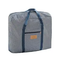 Высококачественная оксфордская ткань для хранения одеяла Сумка багажная сумка передвижные сервисные сумки Размер M (темно-синяя полоса)