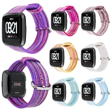 Новое поступление 22 мм тканый нейлоновый сменный браслет на запястье ремешок для Fitbit Versa браслет Сменные аксессуары