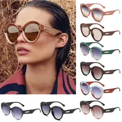 2019 Для женщин негабаритных солнцезащитные очки винтажная, брендовая, дизайнерская солнцезащитные очки с большими рамами Мода Круглый очки