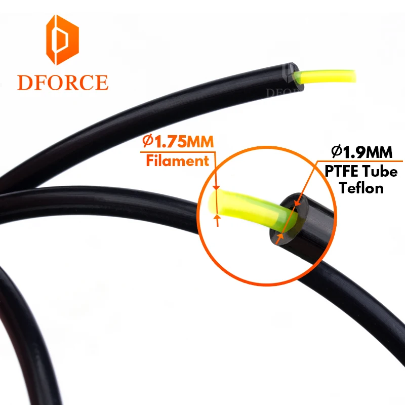 DFORCE TL Фидер hotend PTFE трубка Teflonto для i3 anet mk8 Bowden экструдер 1 75 мм нить id1.9mmod4