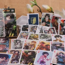 Anime Attack On Titan Cosplay Playing Cards Gifts Deck Poker Set Cards With Box Gift Collection