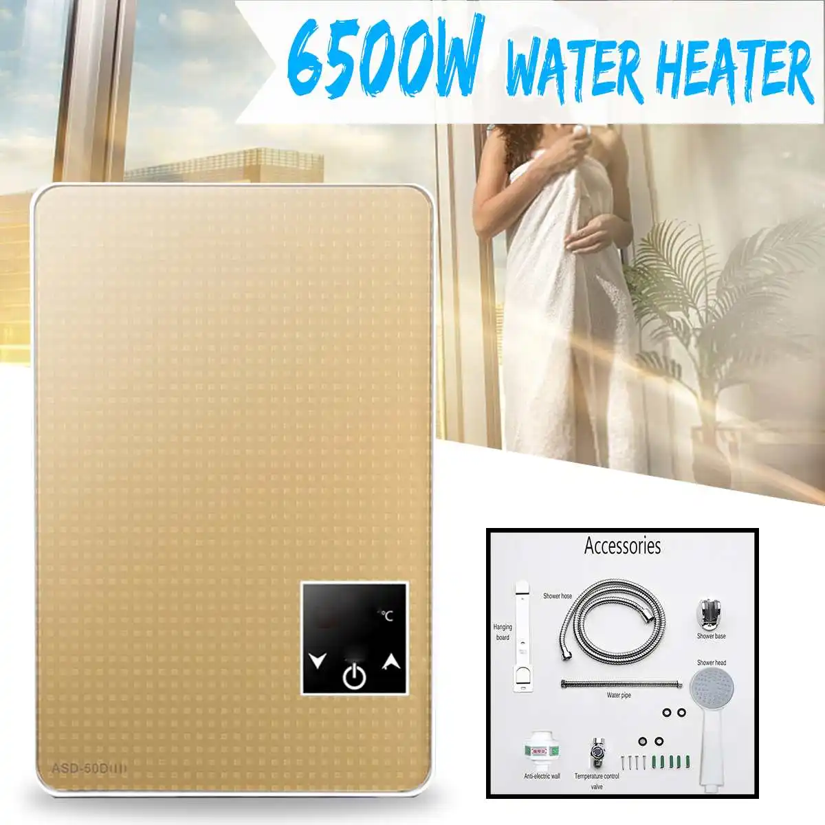 Sale 6500w Tankless Instant Electric Hot Water Heater Boiler Bath