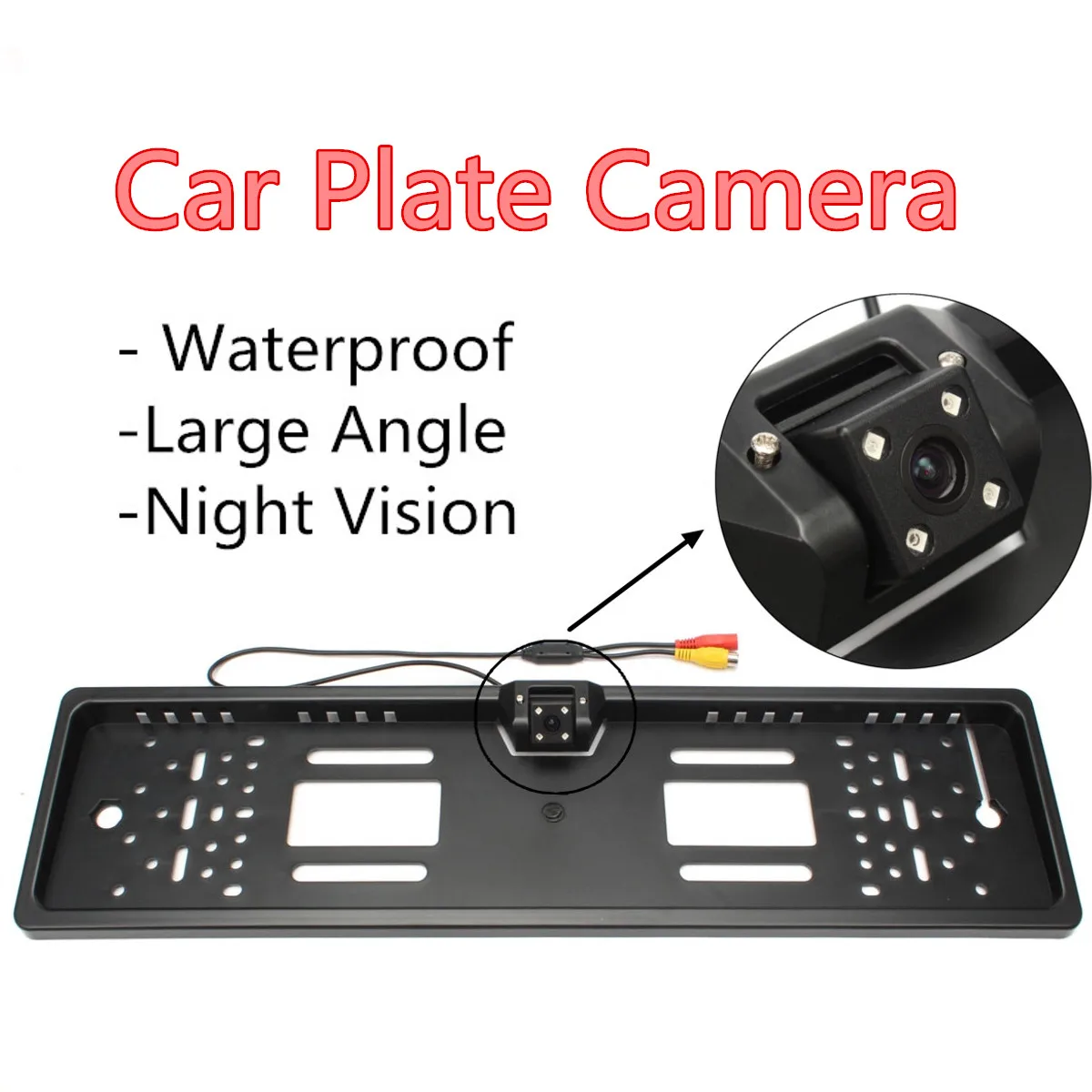 

Universal European Car License Rear View Camera Plate Frame Parking Backup Reverse Camera CCD HD for EU Car