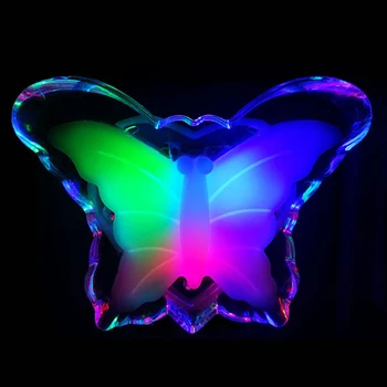 

Hot Butterfly Shape Colorful LED Small Night Lights Lamp Bedside Bedroom Study Children Living Room Toilet Decorative Light
