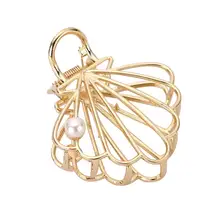 1 шт. заколки для волос прочные выдалбливают жемчуг Dcor в форме ракушки шпильки из сплава Бобби шпильки заколки для девочек женщин дамы