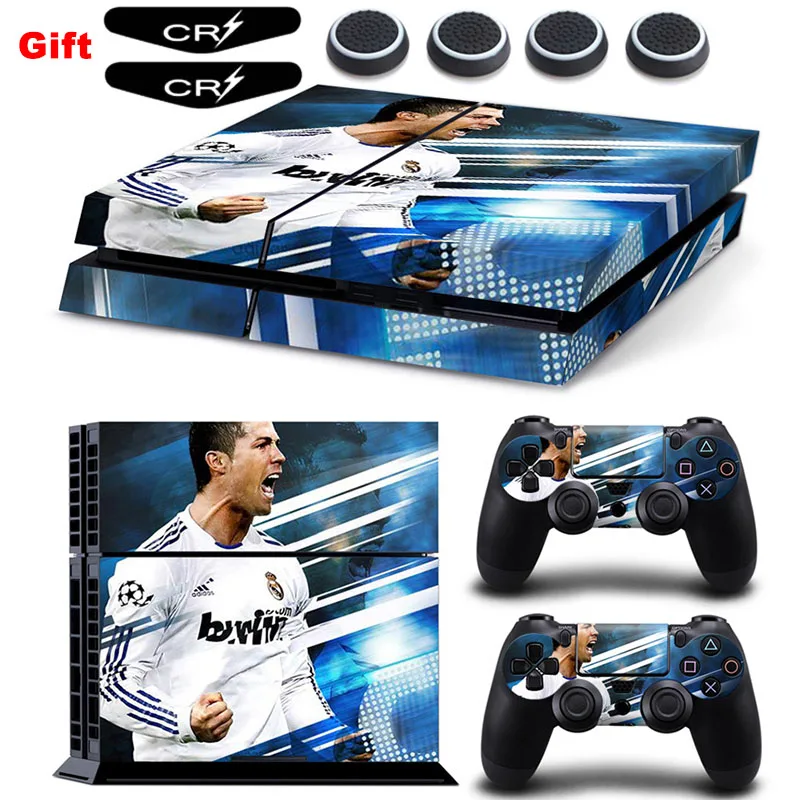 

Cristiano Ronaldo Vinyl Decal Sticker For PS4 Console and Controllers Protector Skin & Light Bar Stickers & Silicone Caps
