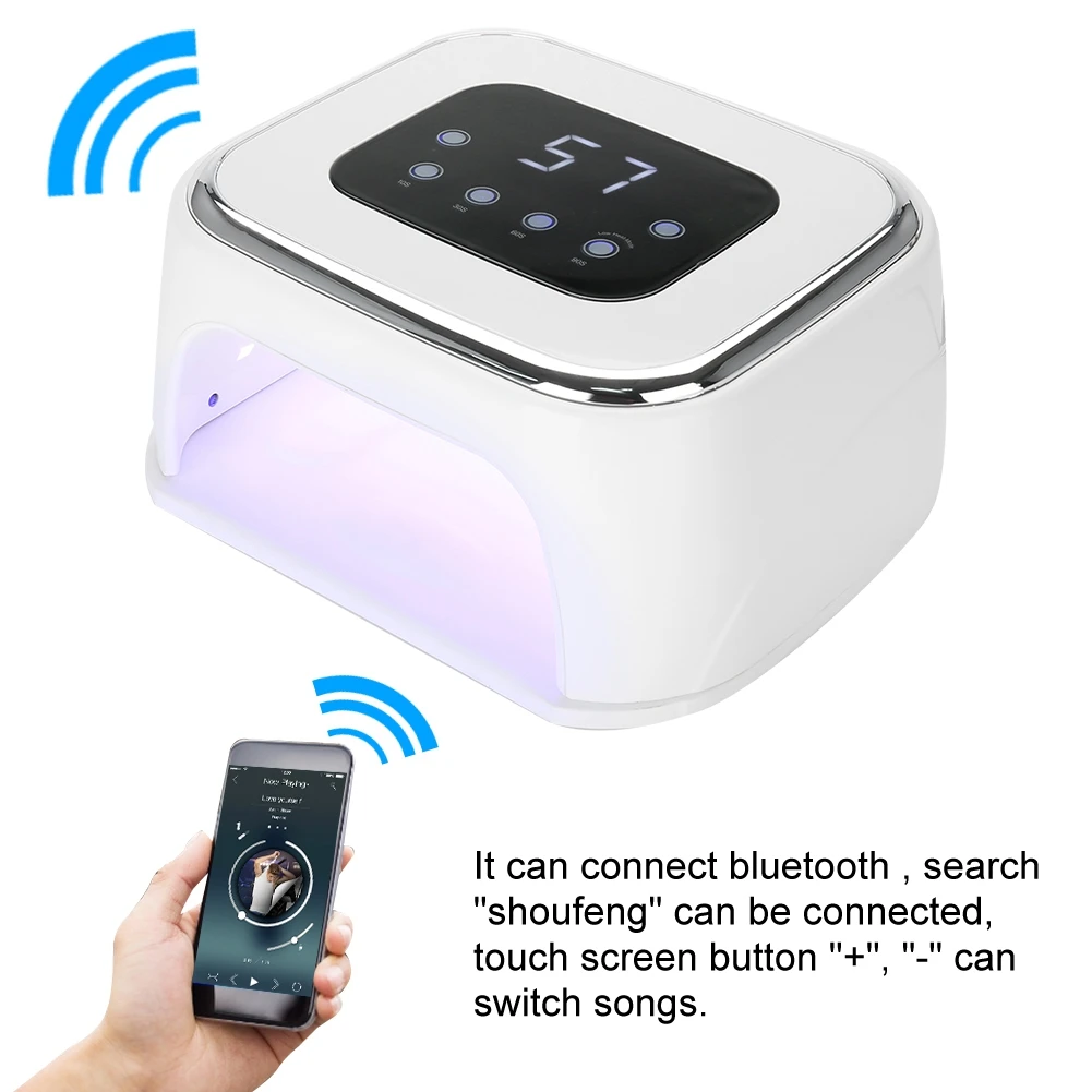 

86W UV/LED Nail Lamp Nail Dryer Intelligent Infrared Sensing Bluetooth with Speaker for Nail Gel Polish Curing Nail Art Tools