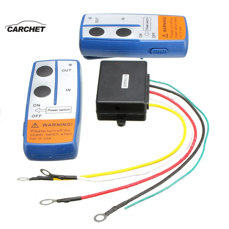 

CARCHET Universal Car Wireless Winch Electric Remote Control With Manual Transmitter Set Truck ATV SUV Truck Vehicle Trailer Kit