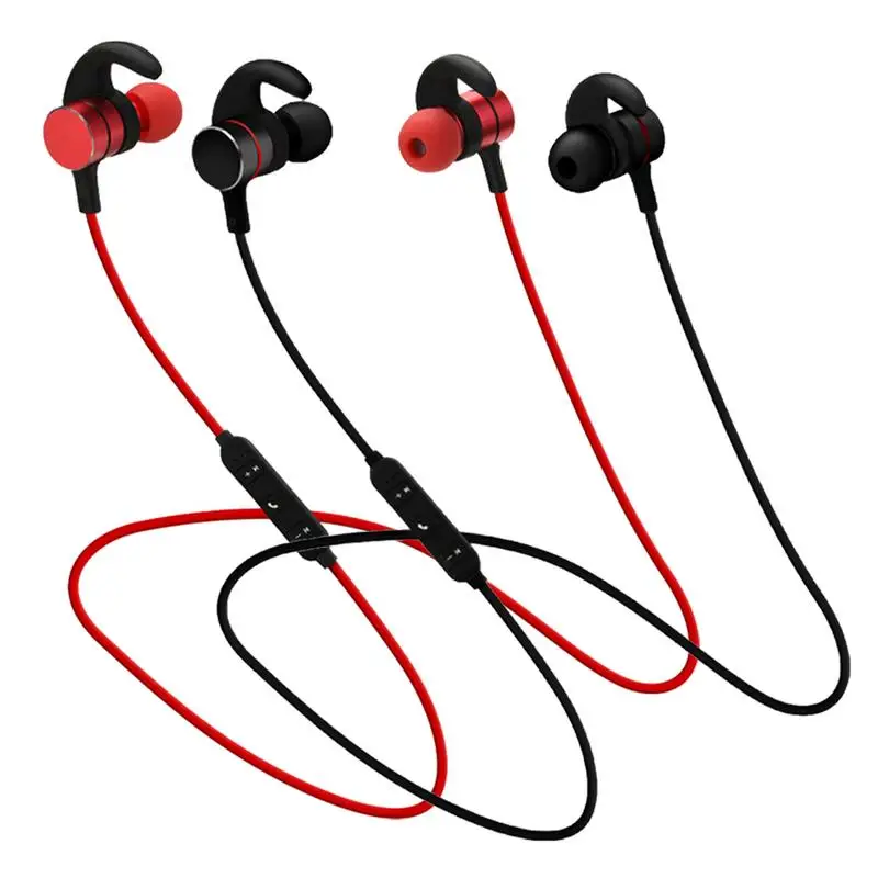 

Wireless Bluetooth 4.2 Metal Headset With Mic Sweat-proof Stereo Music Surround Sound Mobile Phone Universal Neck Band Headphone
