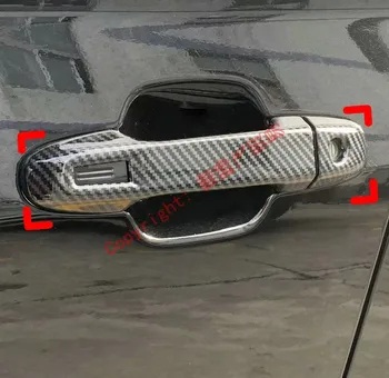 

Carbon Fiber Style Door Handle Cover Trim For Subaru Forester SK 2018 2019