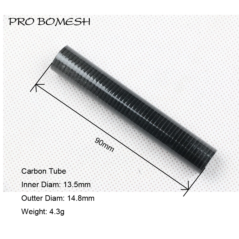Pro Bomesh 5 шт./упак. 100 мм 90 мм нормальная пустотелая углеродистая трубка 3 к карбоновая саржевая трубка для спиннинга сиденья DIY Удочка компонент ремонт