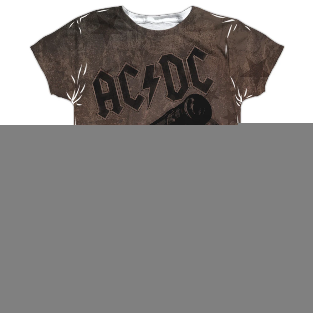Trevco ACDC122-JSPP-3 ACDC &amp We Salute You-футболка с коротким рукавом Junior Poly Crew белый-большой |