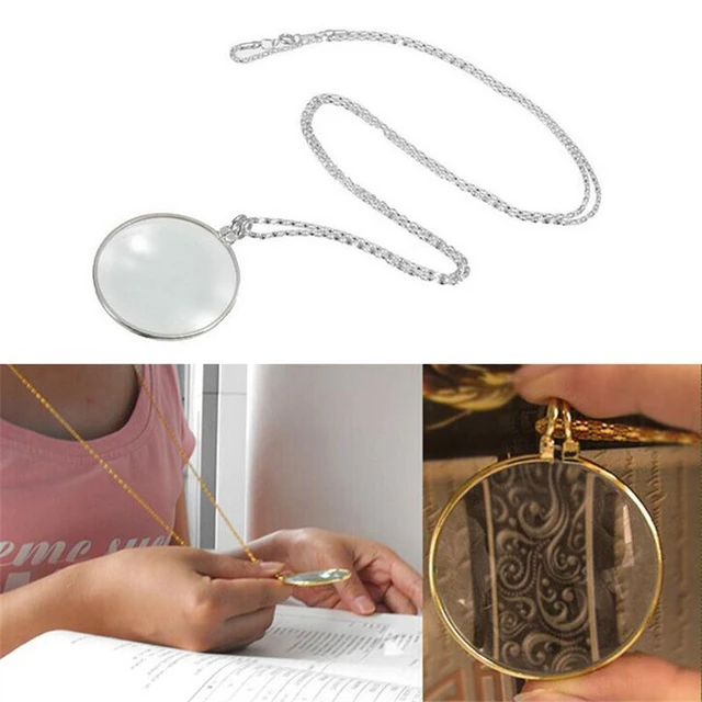 Japan Design Magnifying Glass Silver Pendant Necklace Jewellers Magnifying  Glasses Magnifying Glass For Reading Womens Fashion Magnifier Necklace From  Yanliyin, $11.26 | DHgate.Com