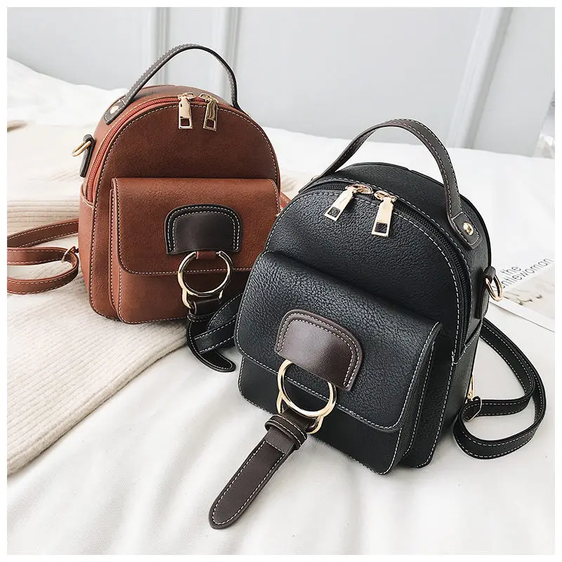 

2019 New Designer Fashion Women Backpack Small Soft Multi-Function Travel Backpack Female Ladies Shoulder Bag mochila feminina