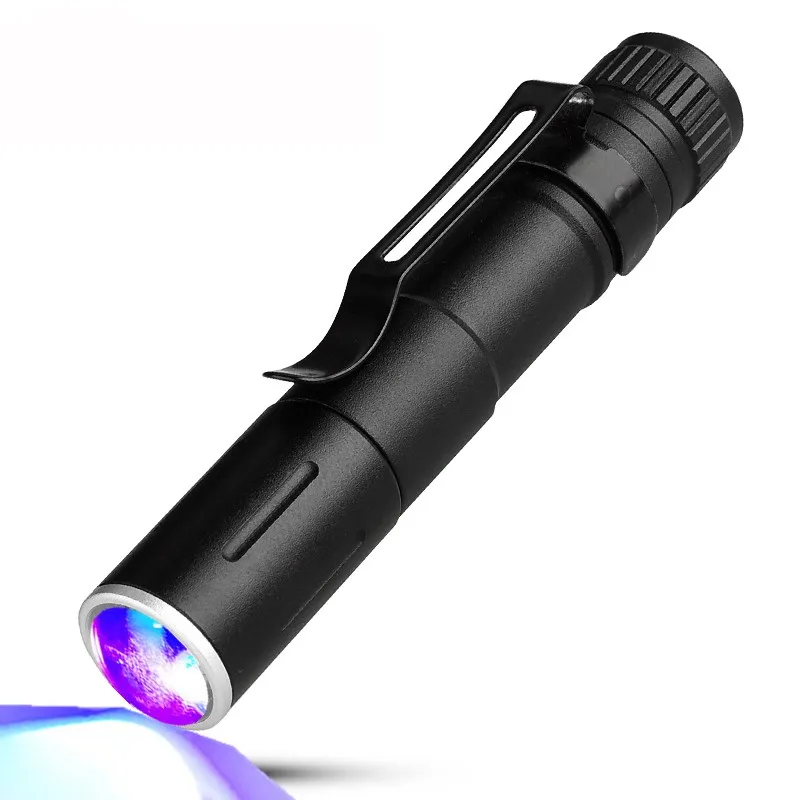 Мини Penlight Новый UV 1000LM светодиодный фонарик карманный фонарь Водонепроницаемый AAA
