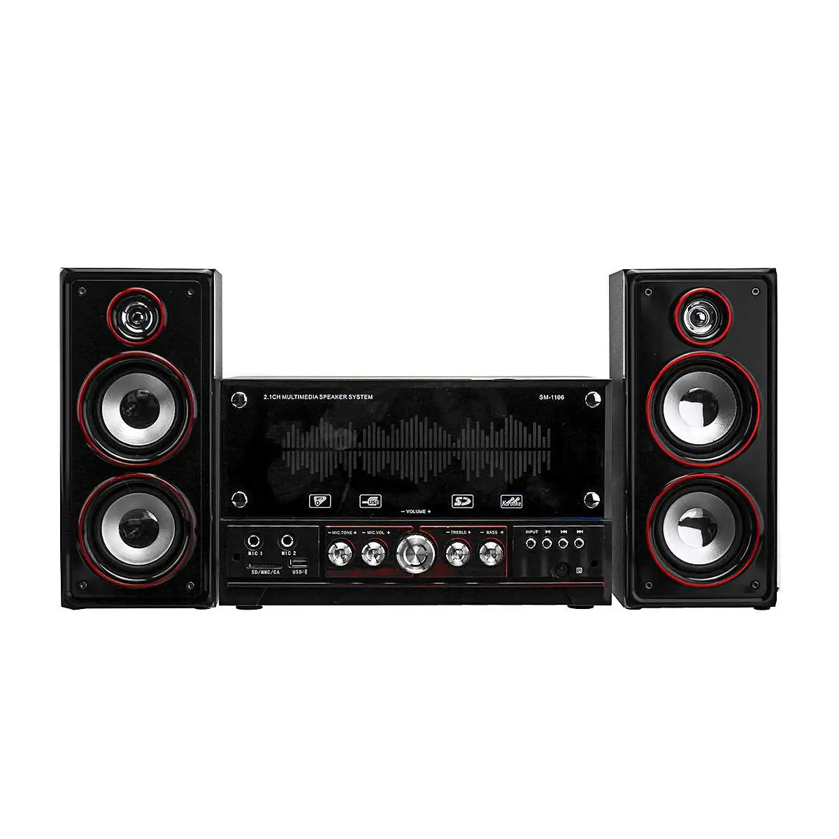 

Wireless HIFI Player Bluetooth Computer PC Desktop Speaker Stereo Soundbar Karaoke Computer TV Speakers Home Bar Subwoofer