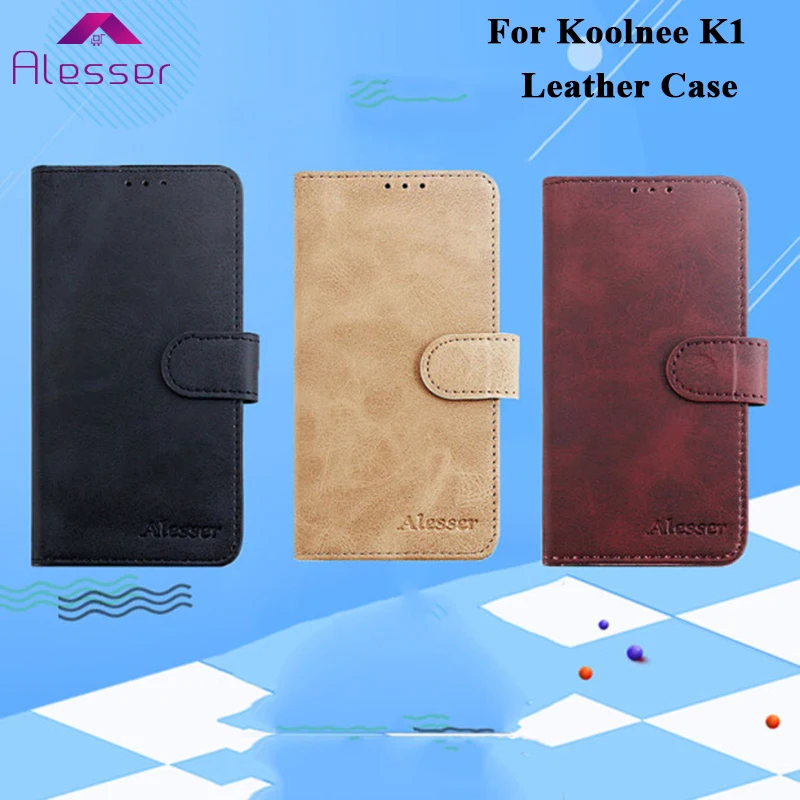 

Alesser For Koolnee K1 PU Leather Case Flip Wallet Case With Card Pocket For Koolnee K1 Mobile Phone Cover Coque Capa Book Case