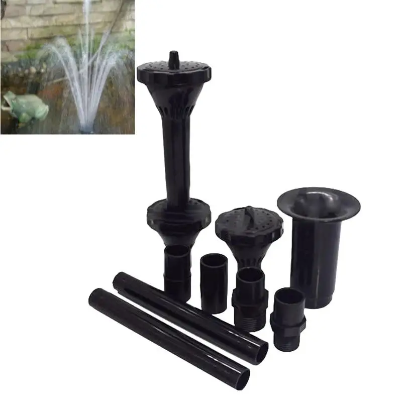 

Fountain Pump Nozzle Set Waterfall Multifunction Plastic Garden Spray Heads for Pond Pool Fountain Submersible Pump