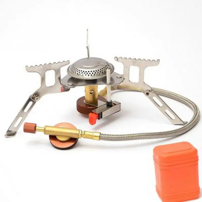 Outdoor Folding Gas Stove Cooker Hiking Picnic Stainless Steel Split Equipment Applicable 1-2 people | Спорт и развлечения