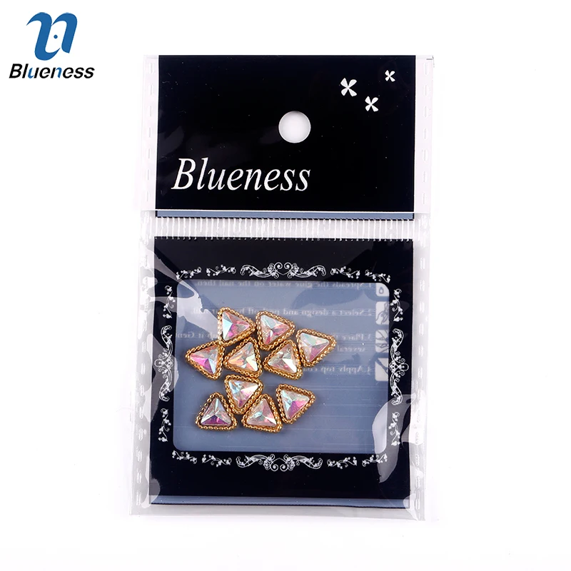 Blueness 3D Подвески Аксессуары для ногтей треугольный дизайн маникюр DIY украшения