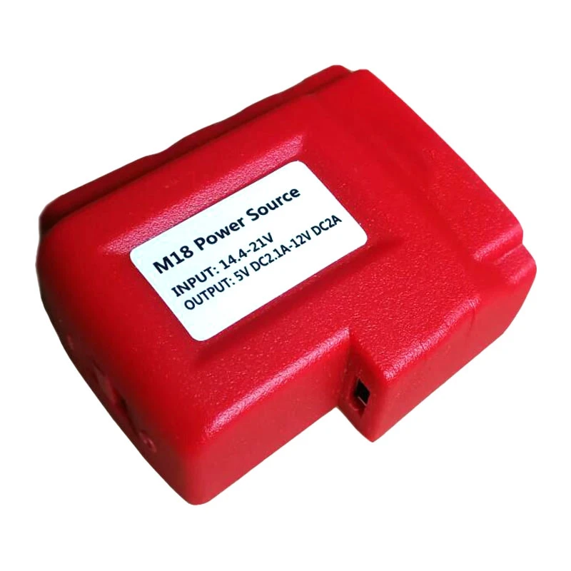 

Usb Power Converter Dc 12V Adapter For Milwaukee 18V Battery M14.4V M18V 5V2.1A Power Source Li-Ion Battery Power Source